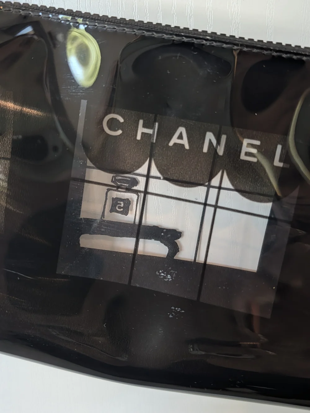 CHANEL Vintage Coco Window Pochette In Vinyl